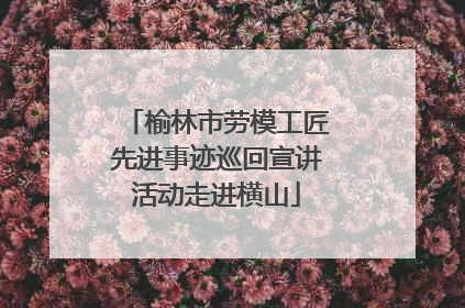 榆林市劳模工匠先进事迹巡回宣讲活动走进横山