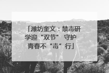 潍坊奎文：禁毒研学迎“双节” 守护青春不“毒”行