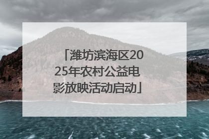 潍坊滨海区2025年农村公益电影放映活动启动