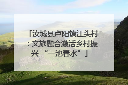 汝城县卢阳镇江头村：文旅融合激活乡村振兴 “一池春水”