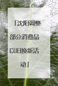 沈阳调整部分消费品以旧换新活动