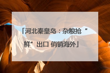 河北秦皇岛：杂粮抢“鲜”出口 俏销海外