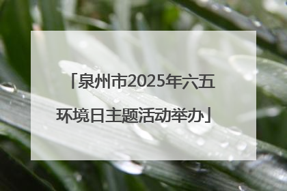 泉州市2025年六五环境日主题活动举办