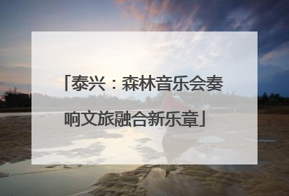泰兴：森林音乐会奏响文旅融合新乐章