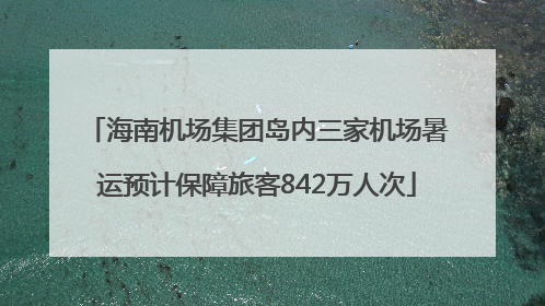 海南机场集团岛内三家机场暑运预计保障旅客842万人次