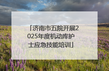 济南市五院开展2025年度机动库护士应急技能培训