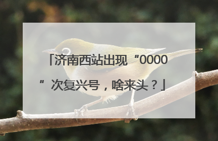 济南西站出现“0000”次复兴号，啥来头？
