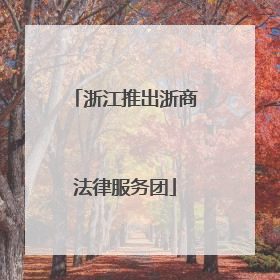 浙江推出浙商法律服务团