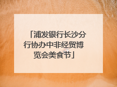 浦发银行长沙分行协办中非经贸博览会美食节