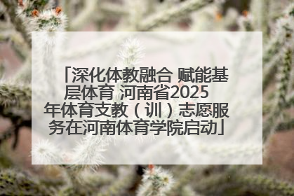 深化体教融合 赋能基层体育 河南省2025年体育支教（训）志愿服务在河南体育学院启动