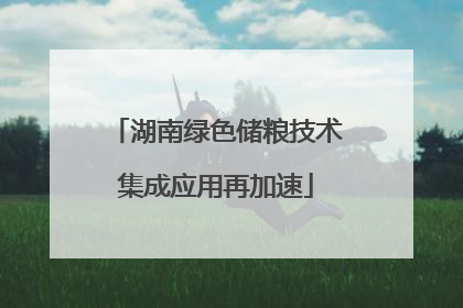 湖南绿色储粮技术集成应用再加速