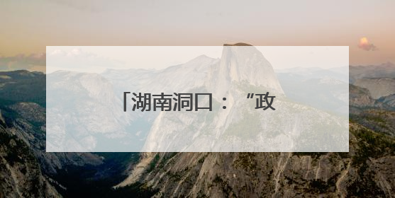 湖南洞口：“政企联合”保供电