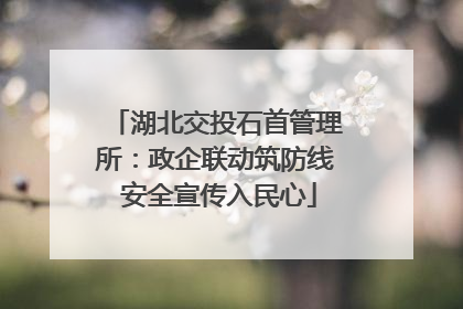 湖北交投石首管理所：政企联动筑防线 安全宣传入民心