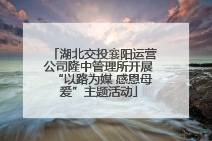 湖北交投襄阳运营公司隆中管理所开展“以路为媒 感恩母爱”主题活动