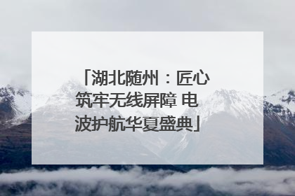 湖北随州：匠心筑牢无线屏障 电波护航华夏盛典