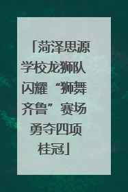 菏泽思源学校龙狮队闪耀“狮舞齐鲁”赛场 勇夺四项桂冠