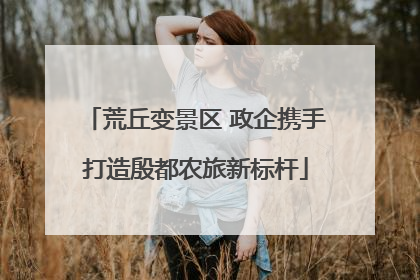 荒丘变景区 政企携手打造殷都农旅新标杆