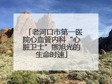 老河口市第一医院心血管内科“心脏卫士”熊旭光的生命时速