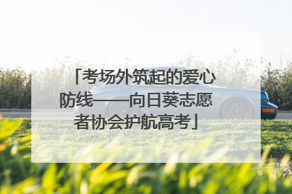 考场外筑起的爱心防线——向日葵志愿者协会护航高考