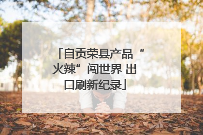 自贡荣县产品“火辣”闯世界 出口刷新纪录