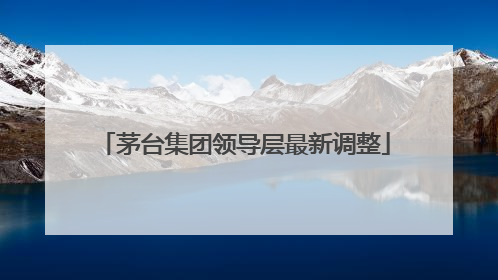 茅台集团领导层最新调整