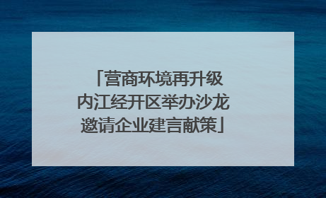营商环境再升级 内江经开区举办沙龙邀请企业建言献策