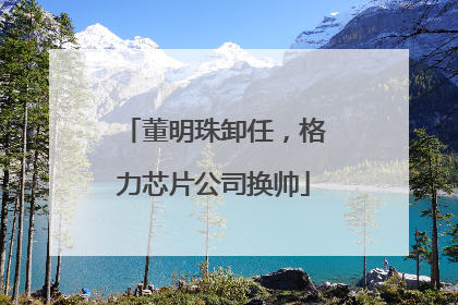 董明珠卸任，格力芯片公司换帅