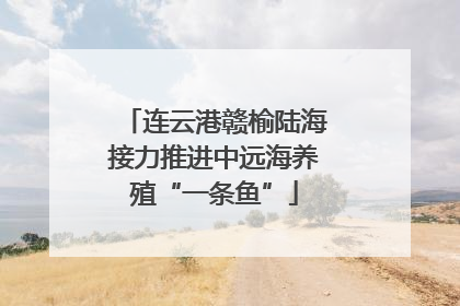 连云港赣榆陆海接力推进中远海养殖“一条鱼”