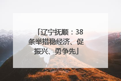 辽宁抚顺：38条举措稳经济、促振兴、勇争先