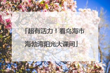 超有活力！看乌海市海勃湾阳光大课间