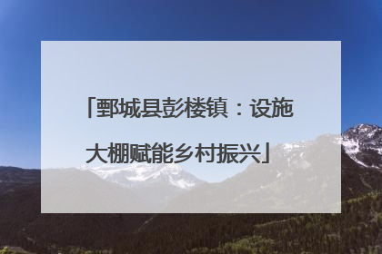 鄄城县彭楼镇：设施大棚赋能乡村振兴