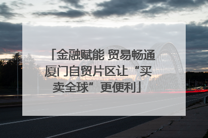 金融赋能 贸易畅通 厦门自贸片区让“买卖全球”更便利