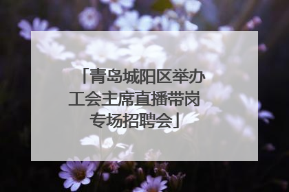 青岛城阳区举办工会主席直播带岗专场招聘会