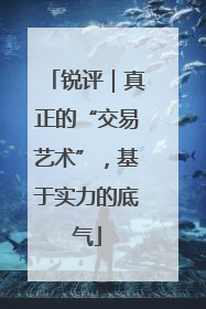 锐评｜真正的“交易艺术”，基于实力的底气