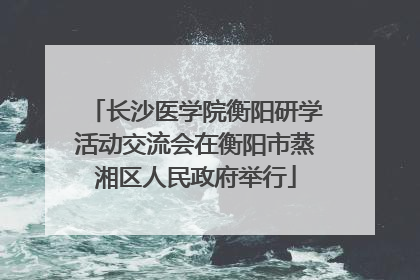 长沙医学院衡阳研学活动交流会在衡阳市蒸湘区人民政府举行