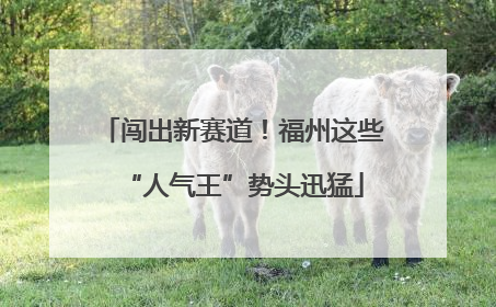 闯出新赛道！福州这些“人气王”势头迅猛