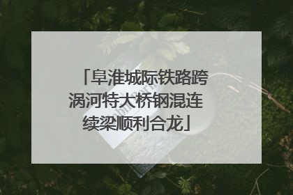 阜淮城际铁路跨涡河特大桥钢混连续梁顺利合龙