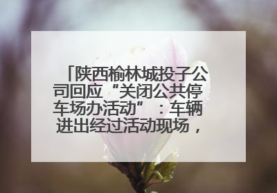 陕西榆林城投子公司回应“关闭公共停车场办活动”：车辆进出经过活动现场，为安全临时关闭
