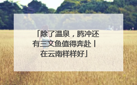 除了温泉，腾冲还有三文鱼值得奔赴丨在云南样样好