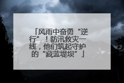 风雨中奋勇“逆行”！防汛救灾一线，他们筑起守护的“藏蓝堤坝”