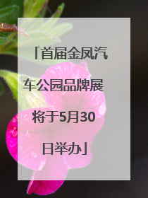 首届金凤汽车公园品牌展将于5月30日举办
