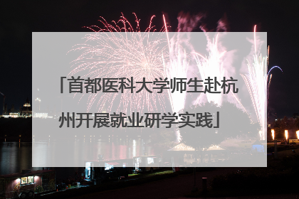 首都医科大学师生赴杭州开展就业研学实践