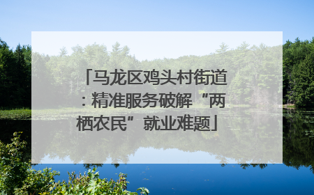 马龙区鸡头村街道：精准服务破解“两栖农民”就业难题