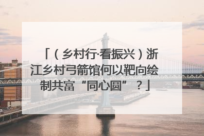 （乡村行·看振兴）浙江乡村弓箭馆何以靶向绘制共富“同心圆”？