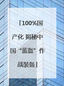 100%国产化 揭秘中国“蓝盔”作战装备
