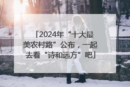 2024年“十大最美农村路”公布，一起去看“诗和远方”吧