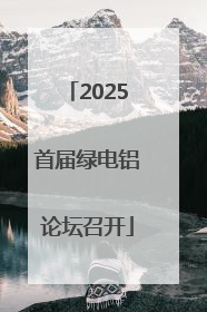 2025首届绿电铝论坛召开