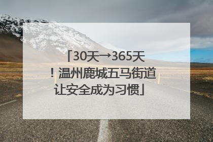30天→365天！温州鹿城五马街道让安全成为习惯