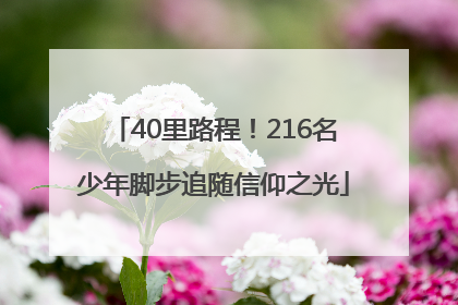 40里路程！216名少年脚步追随信仰之光